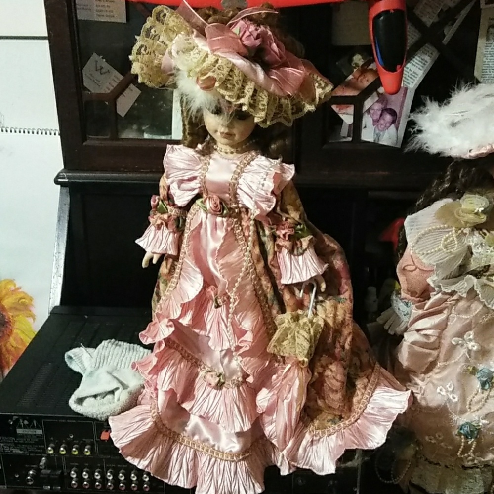 Porcelain dolls.